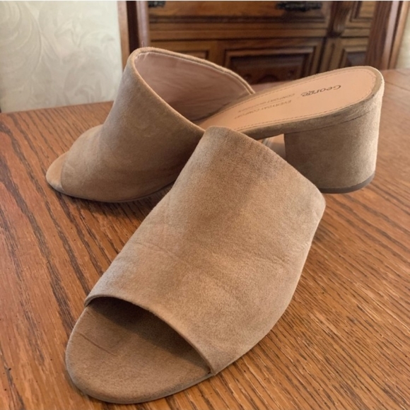 George Taupe Mules Slippers - Picture 1 of 1